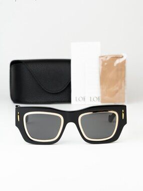 Loewe Men Sunglasses Black Square LW40168I 01A NEW AUTHENTIC